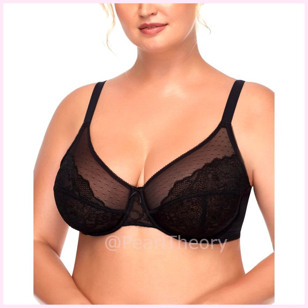 Minimizer Bras Full Coverage Underwire Lace For Heavy Breast